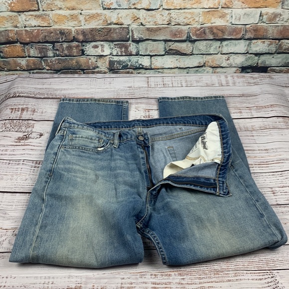 Levi’s straight leg 513 blue jeans sz 38 x 30 - Picture 2 of 12